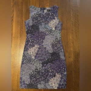 Connected Apparel Purple and Black Mini Dress